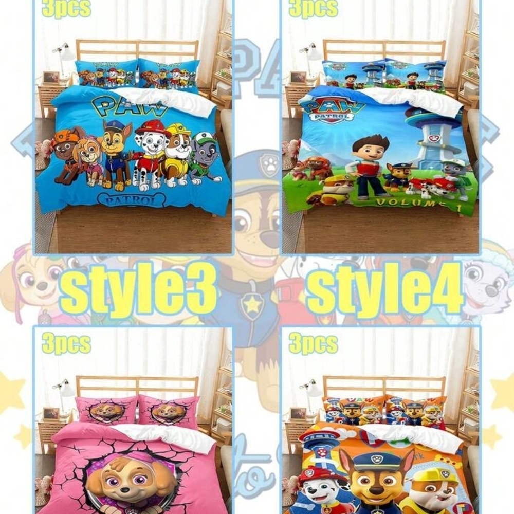 Pink Cartoon Dog Bedding Set - Picture 3 of 3